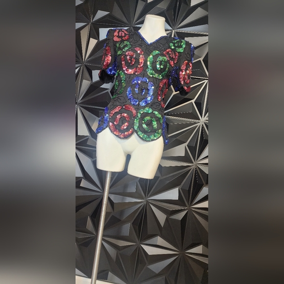 Stenay Multicolor Sequin Blouse - Picture 1 of 4